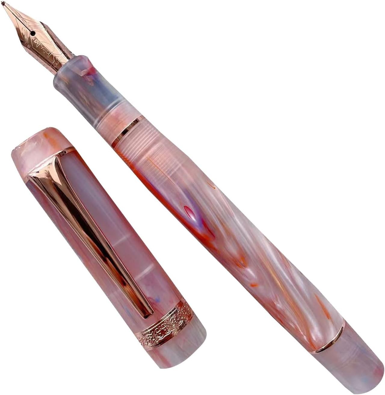 Elegant Cherry Blossom Rose Acrylic Pen Smooth Writing Professional Use