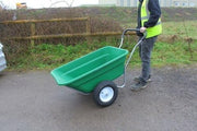 200L 2-Wheel Wheelbarrow Green – Pneumatic Tyres Heavy Duty for 200kg Loads