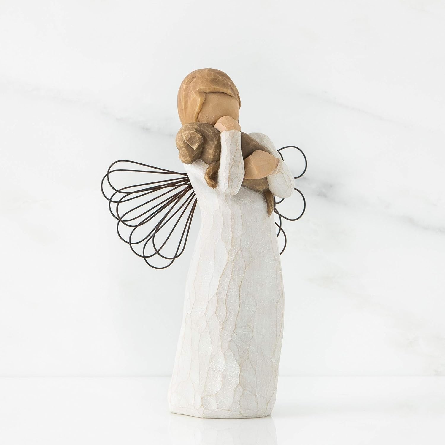 Angel Friendship Figurine Resin Sculpture Gift Decor Handmade Wings