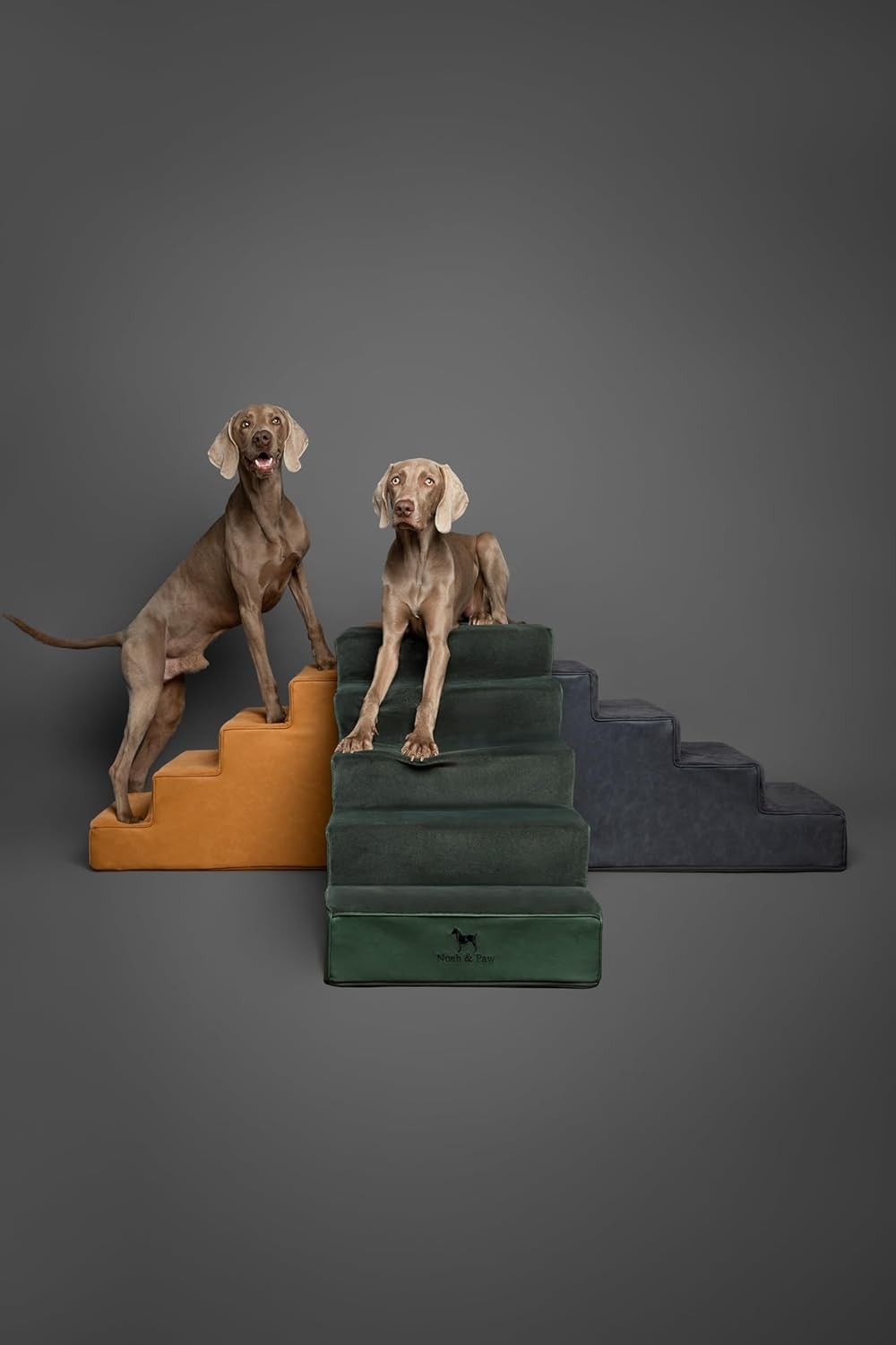 5‑Step Extra‑Wide Foam Dog & Cat Stairs 35D – Non‑Slip Pet Ramp for Bed Sofa