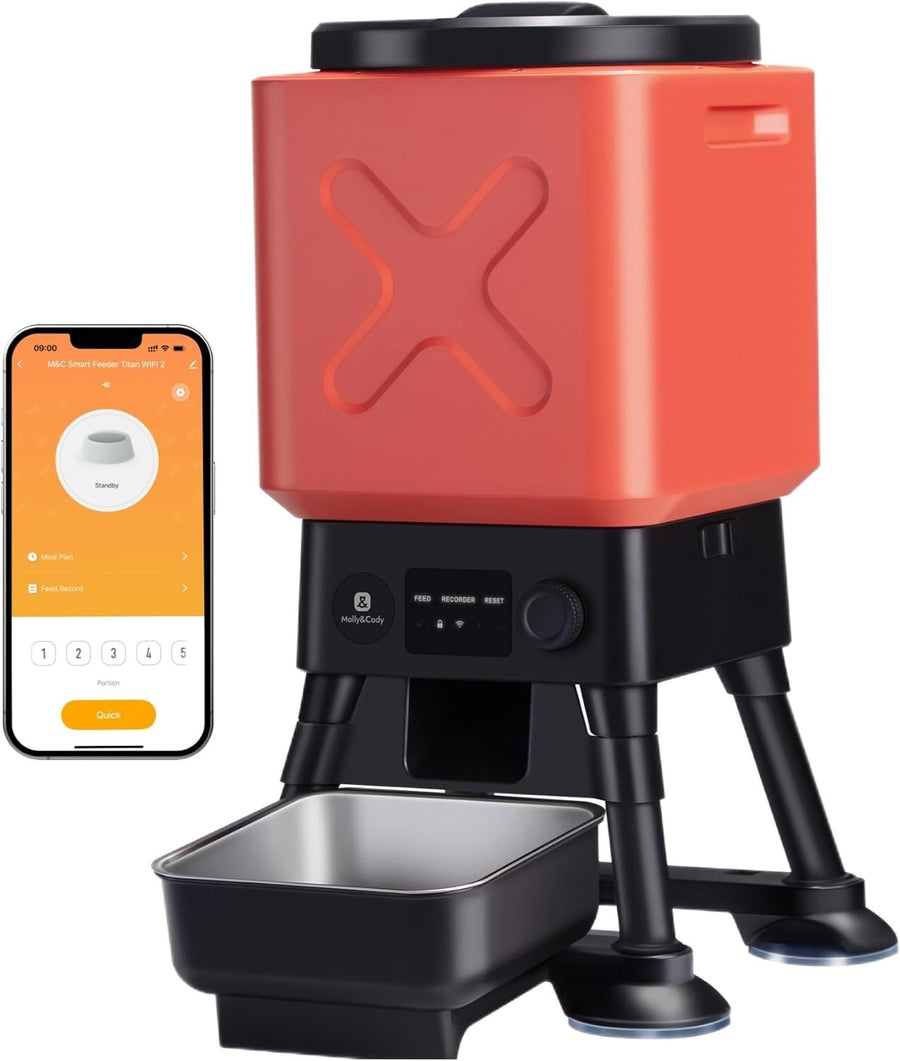14L Smart Dog Feeder WiFi App Control Auto Food Dispenser Large Dogs