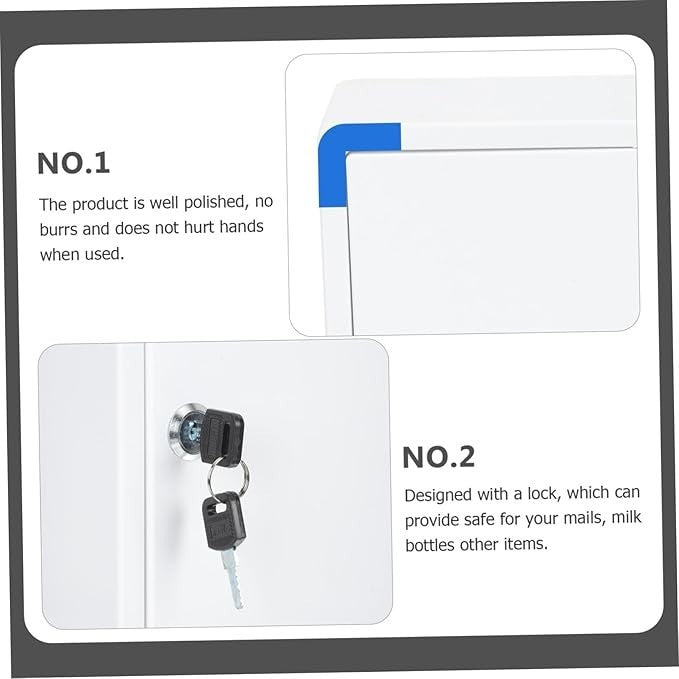 Secure Wall Mounted Package Drop Box – Lockable Outdoor Organizer, Plastic