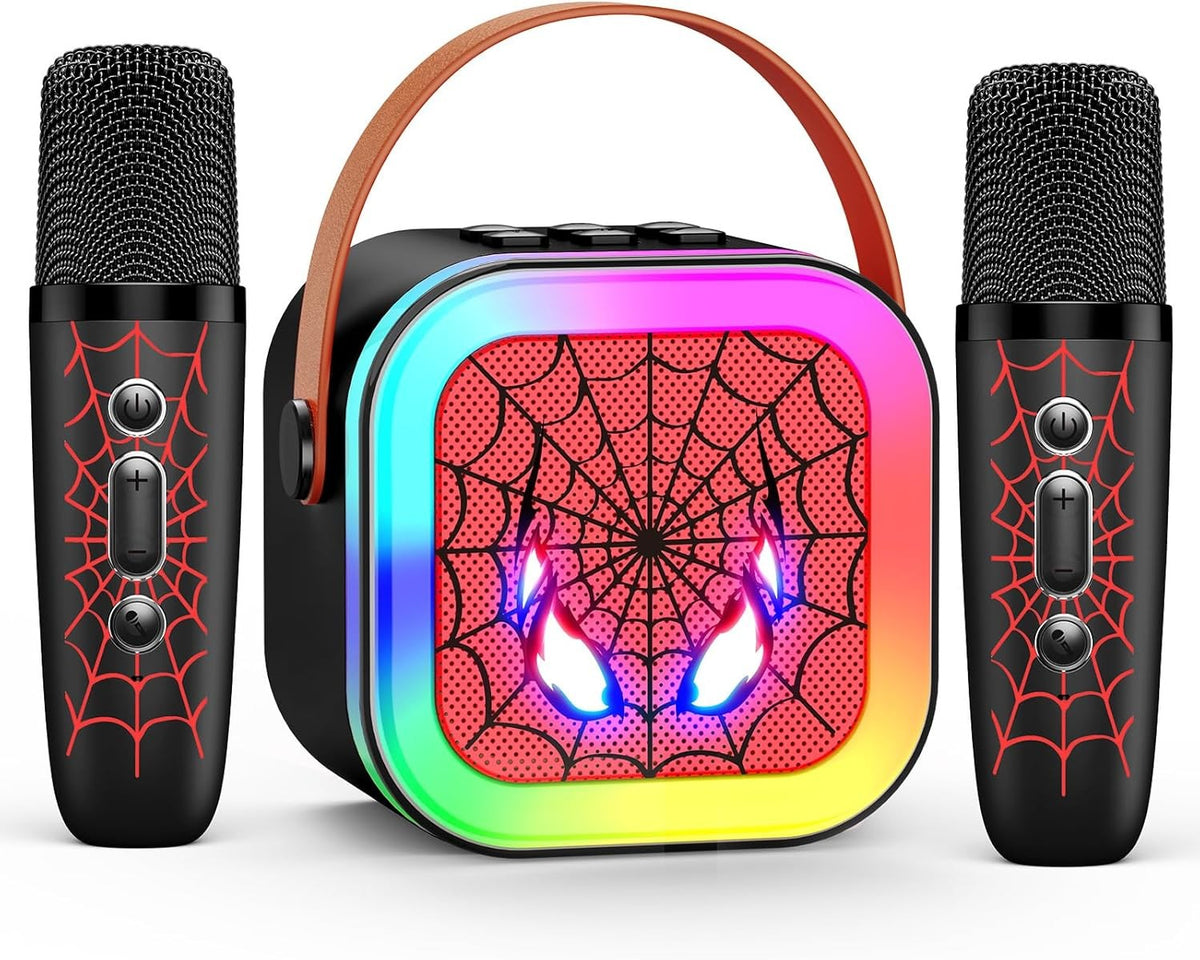 Kids Karaoke Machine 2 Wireless Mics Bluetooth