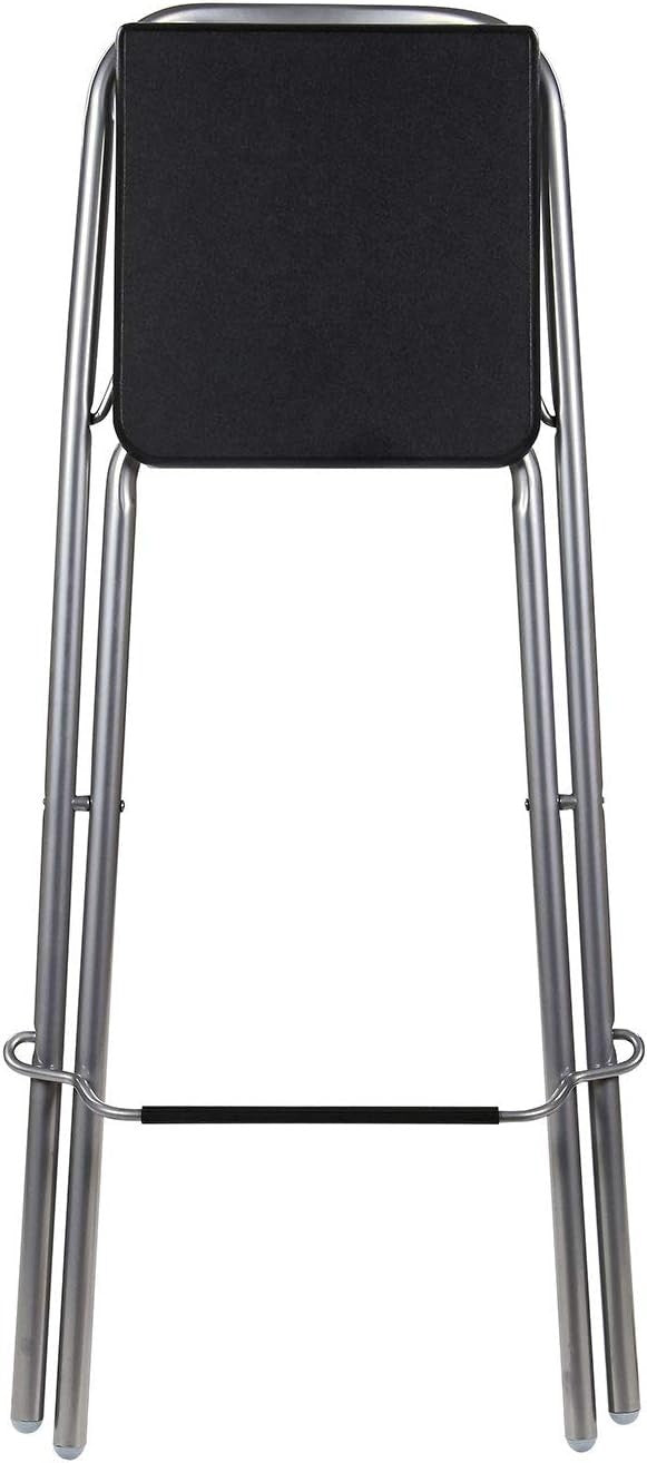 Folding Bar Stool Black PVC Seat – Compact Kitchen & Home Chair