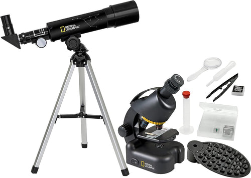 50/360 Telescope & 1200X Microscope Starter Kit with Smartphone Holder