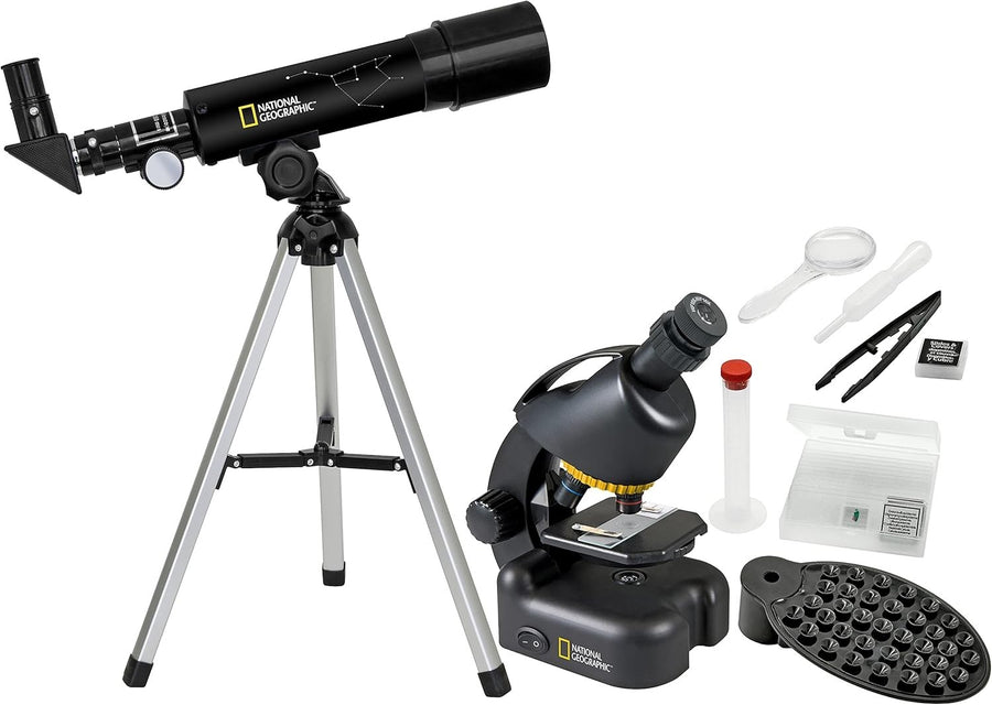 50/360 Telescope & 1200X Microscope Starter Kit with Smartphone Holder