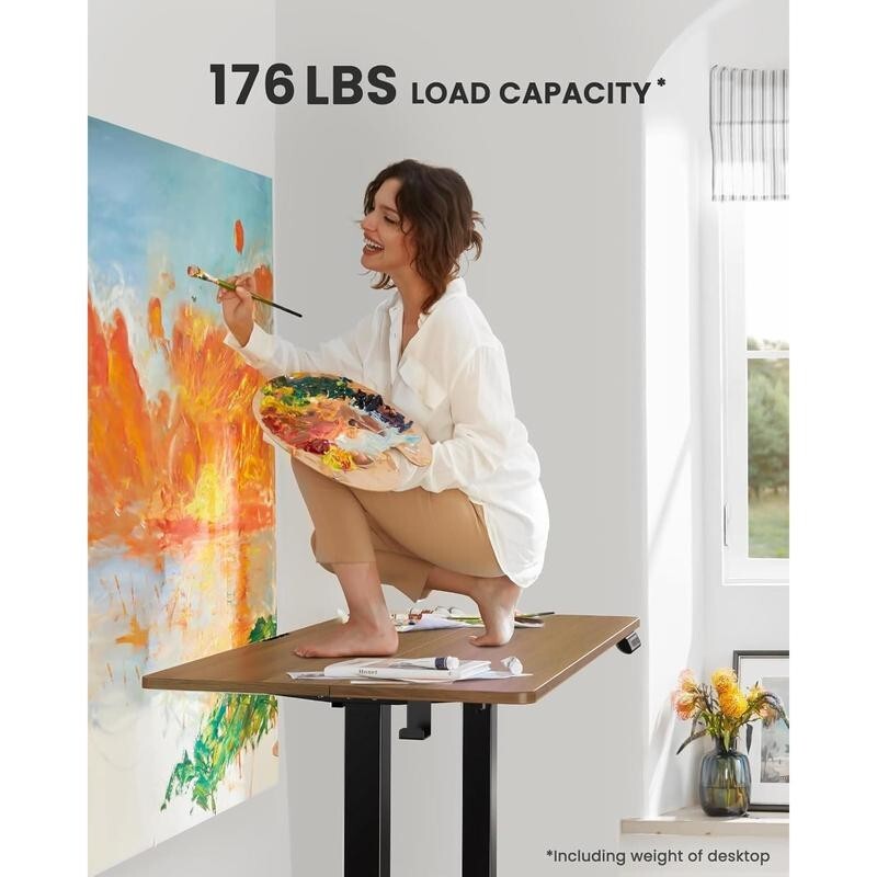 Electric Standing Desk 120x60cm Sit Stand Height Adjustable Desk 4 Memory