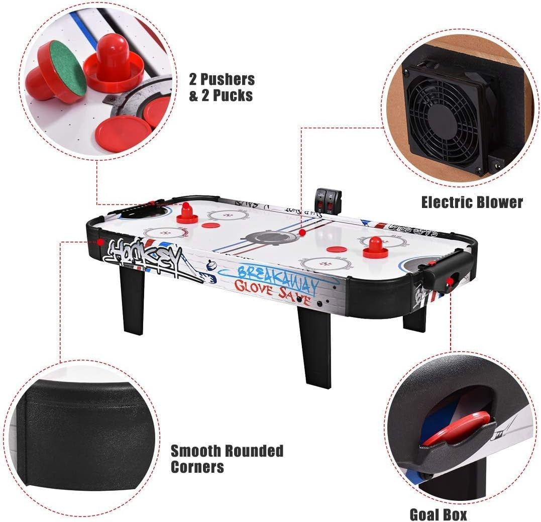 42 Inch Tabletop Air Hockey Game Electronic Blower Dual Scorers