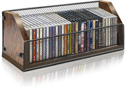 Wooden CD Storage Rack Desktop Organizer Shelf Holds 38 CD Cases