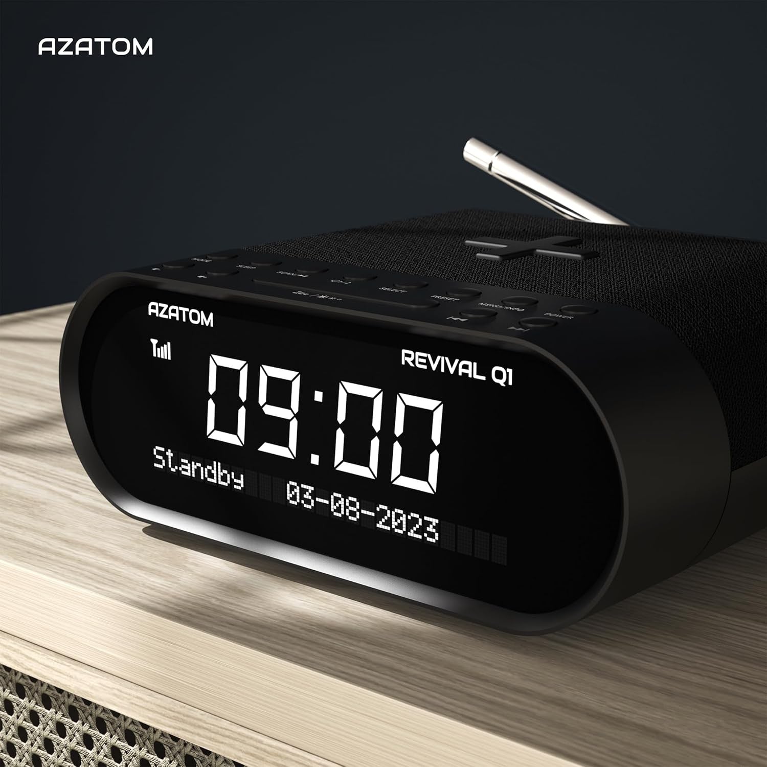 DAB DAB+ FM Bedside Digital Radio Alarm Clock Bluetooth Wireless Charging