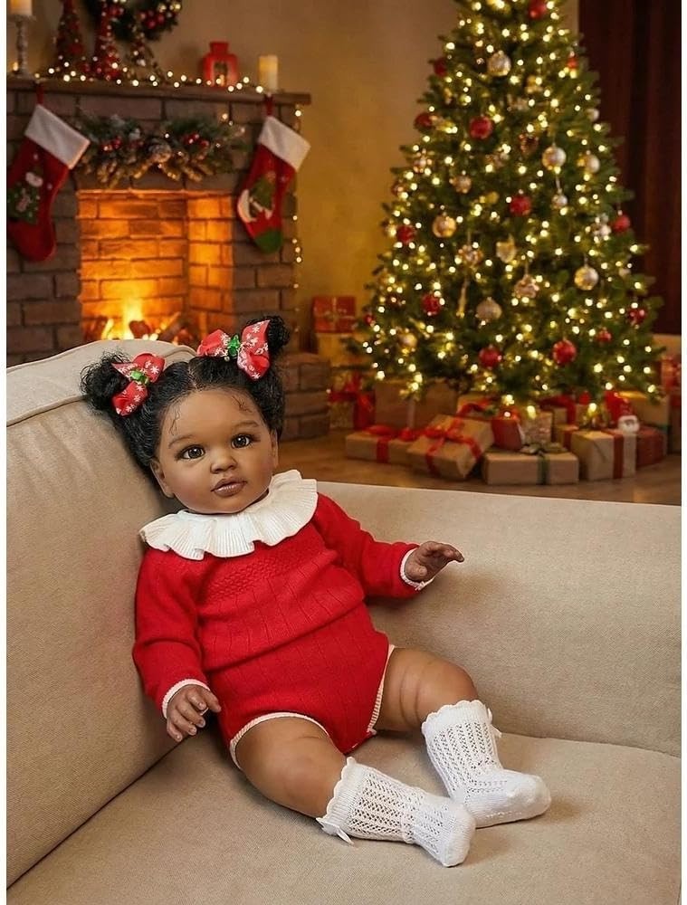 26in Realistic Black Toddler Baby Doll Soft Body Poseable Gift