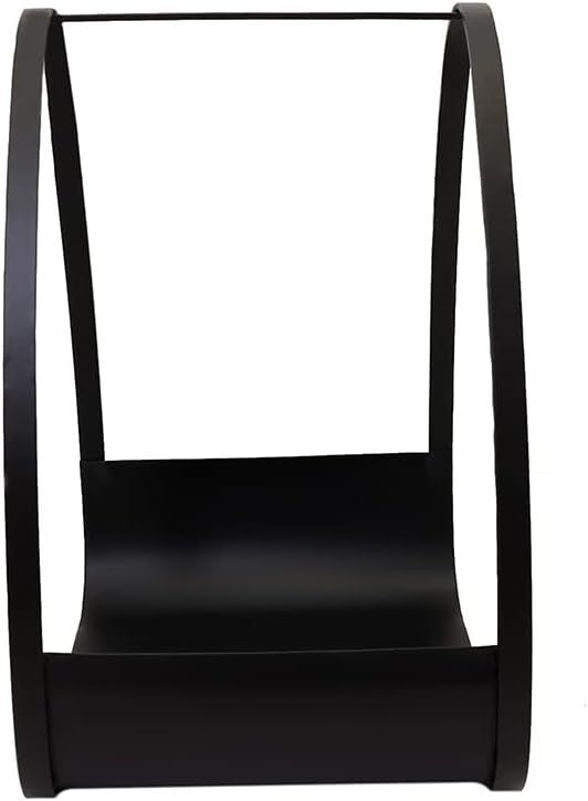 6kg Firewood Log Holder Indoor Outdoor Iron Rack Black Matte Modern Tidy