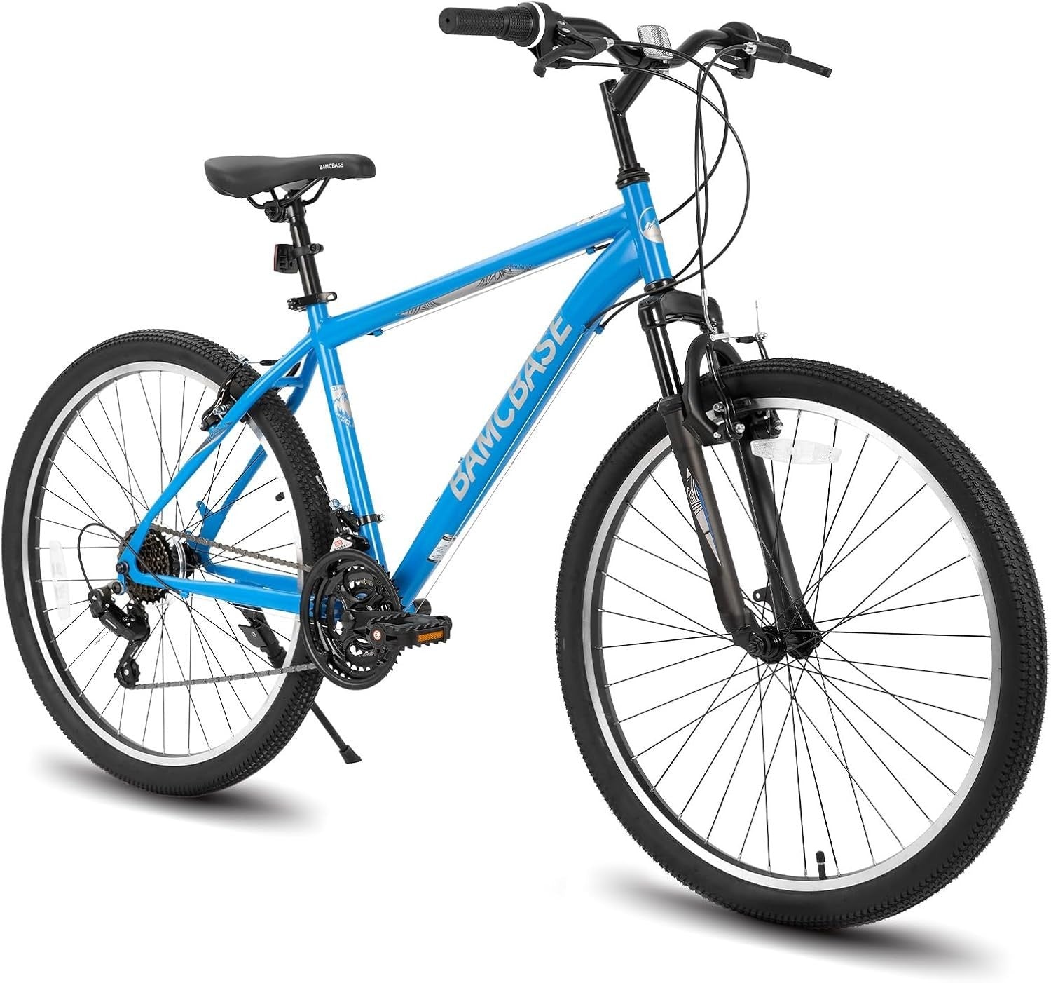 26" Adult Mountain Bike 21 Speed Hardtail MTB V Brake Steel Frame Ride
