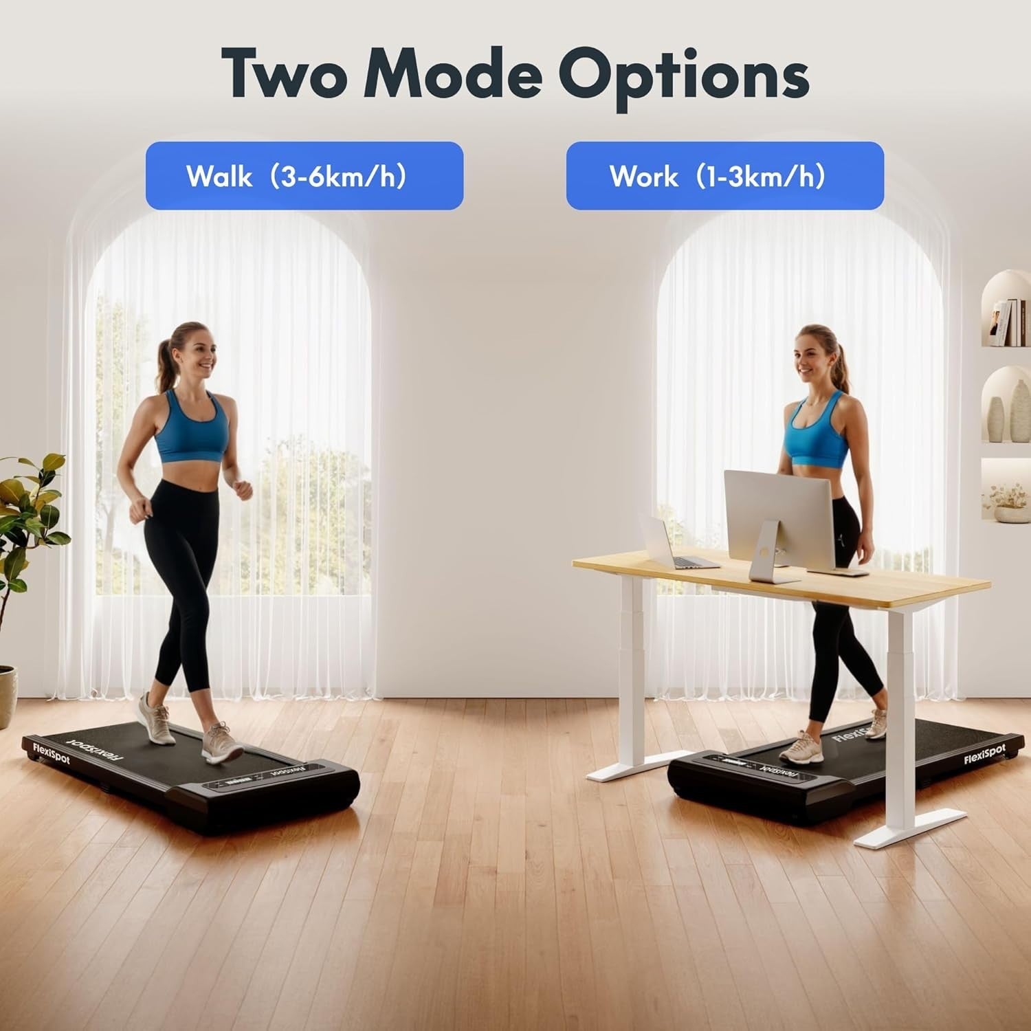 Compact Walking Treadmill for Home & Office | LED Display, Remote Control
