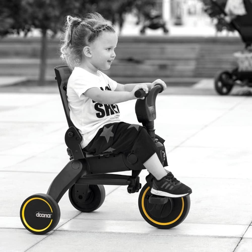 Premium Foldable Toddler Trike 4 in 1 Parent Handle Bike 10M-3Y Grey