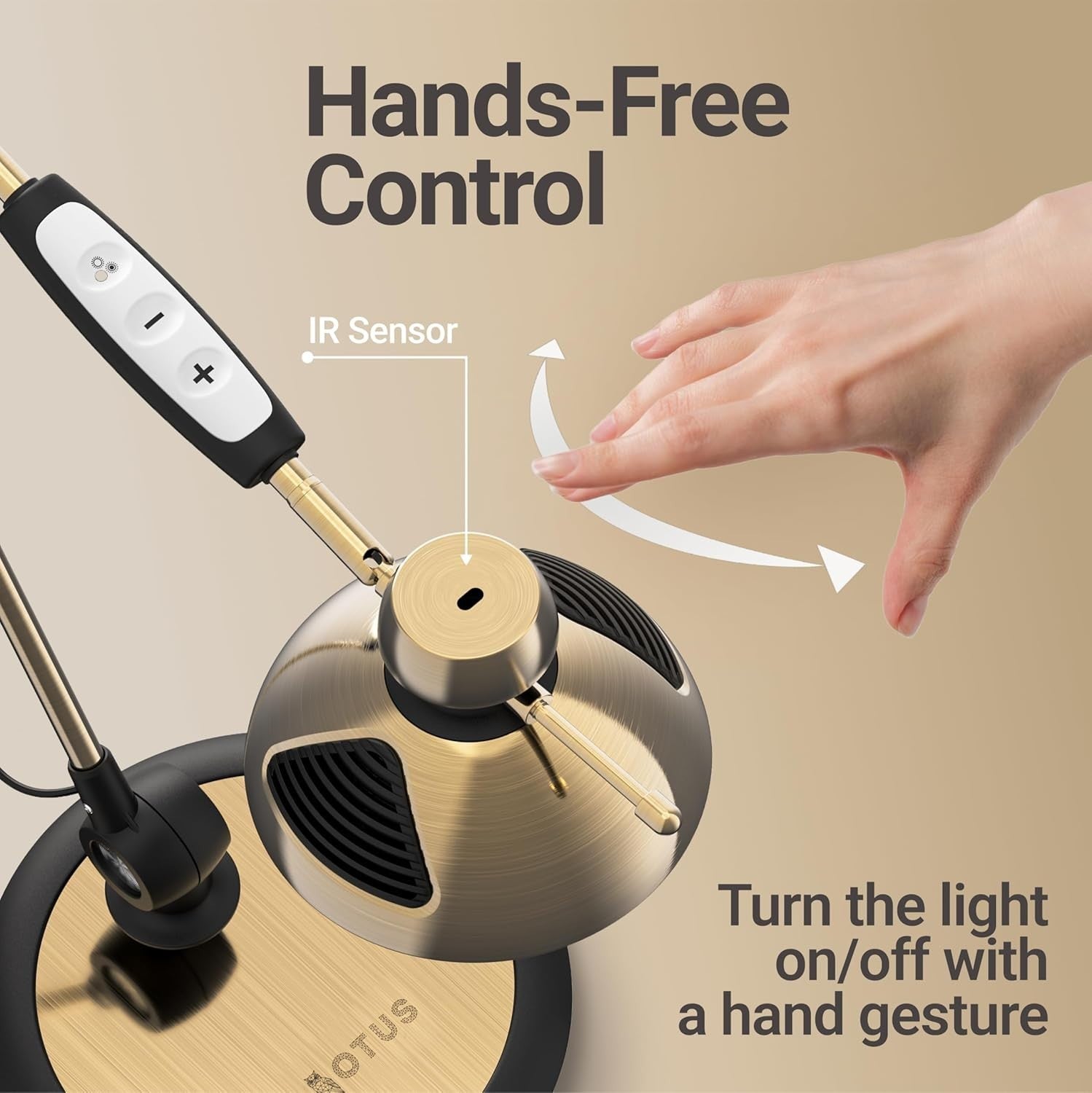 LED Desk Lamp with Gesture Control, 36 Modes, Adjustable Arm & Brightness