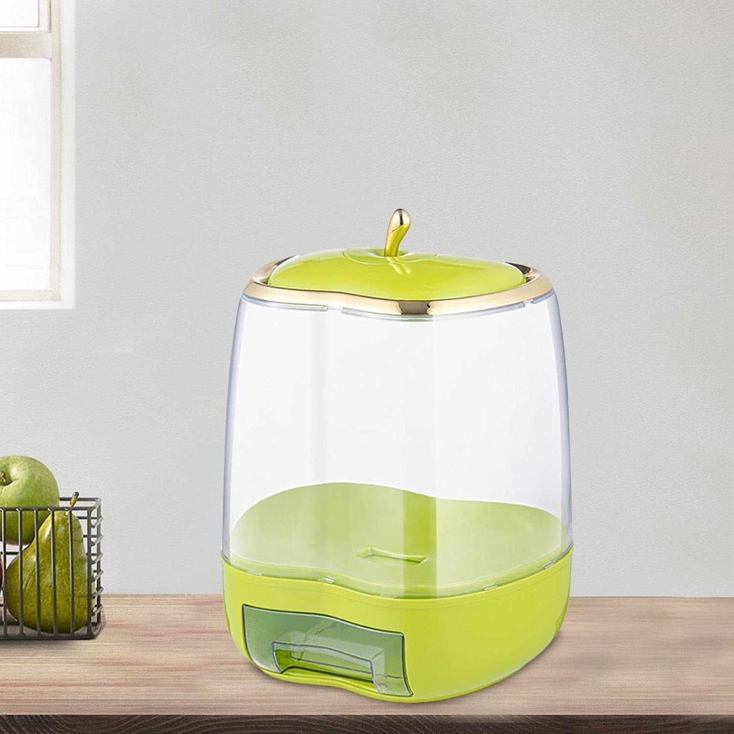 10KG Rice Dispenser Automatic Press Grain Storage Container Measuring Cup