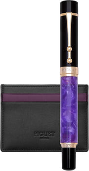 Luxury Fountain Pen Amour Violet Set Medium Nib Smooth Writing Gift