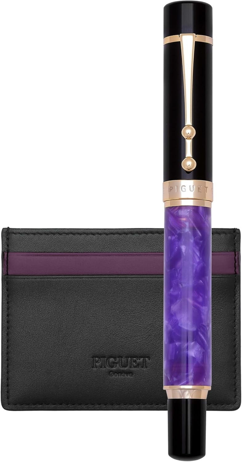 Luxury Fountain Pen Amour Violet Set Medium Nib Smooth Writing Gift