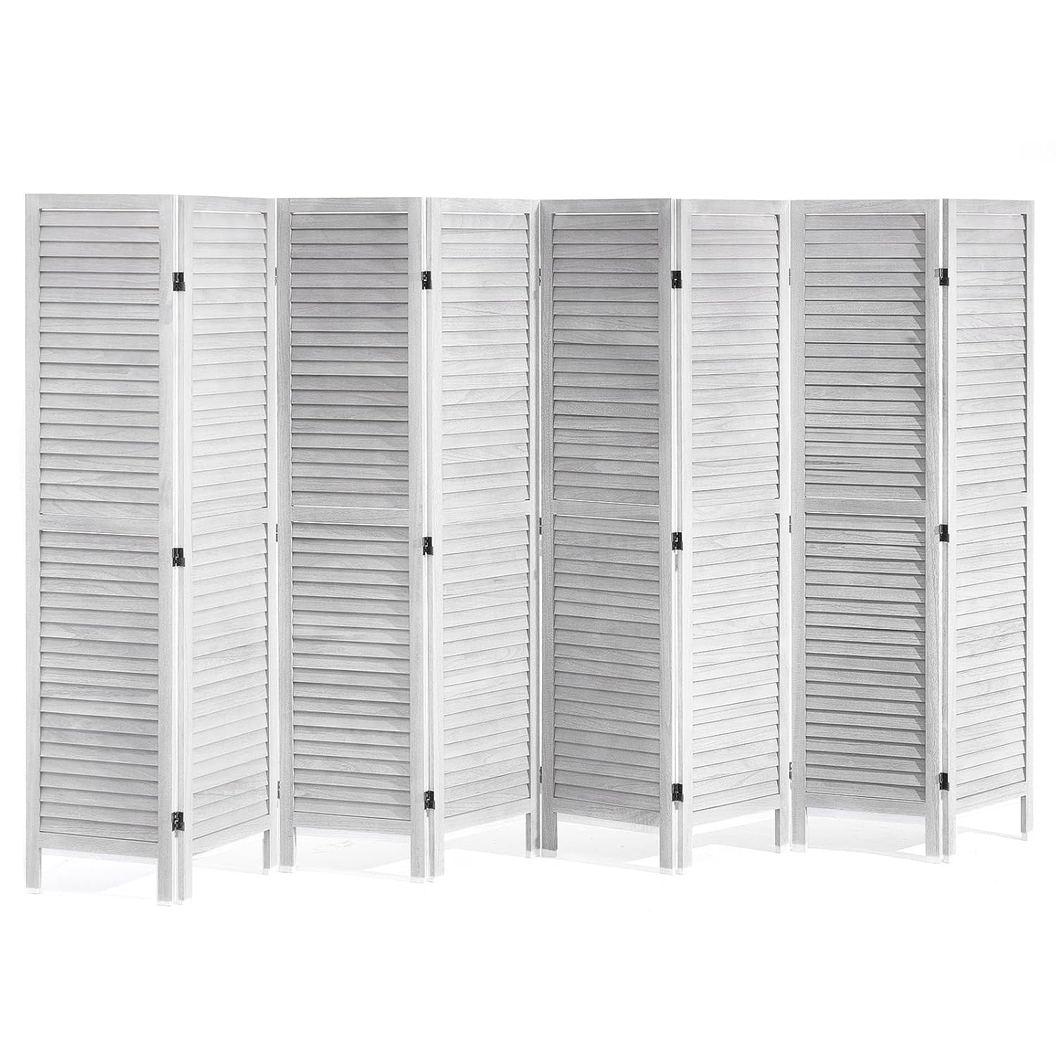 8 Panel Wood Folding Room Divider Privacy Screen Partition 320x170cm