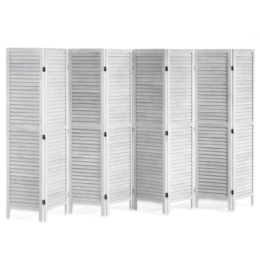 8 Panel Wood Folding Room Divider Privacy Screen Partition 320x170cm