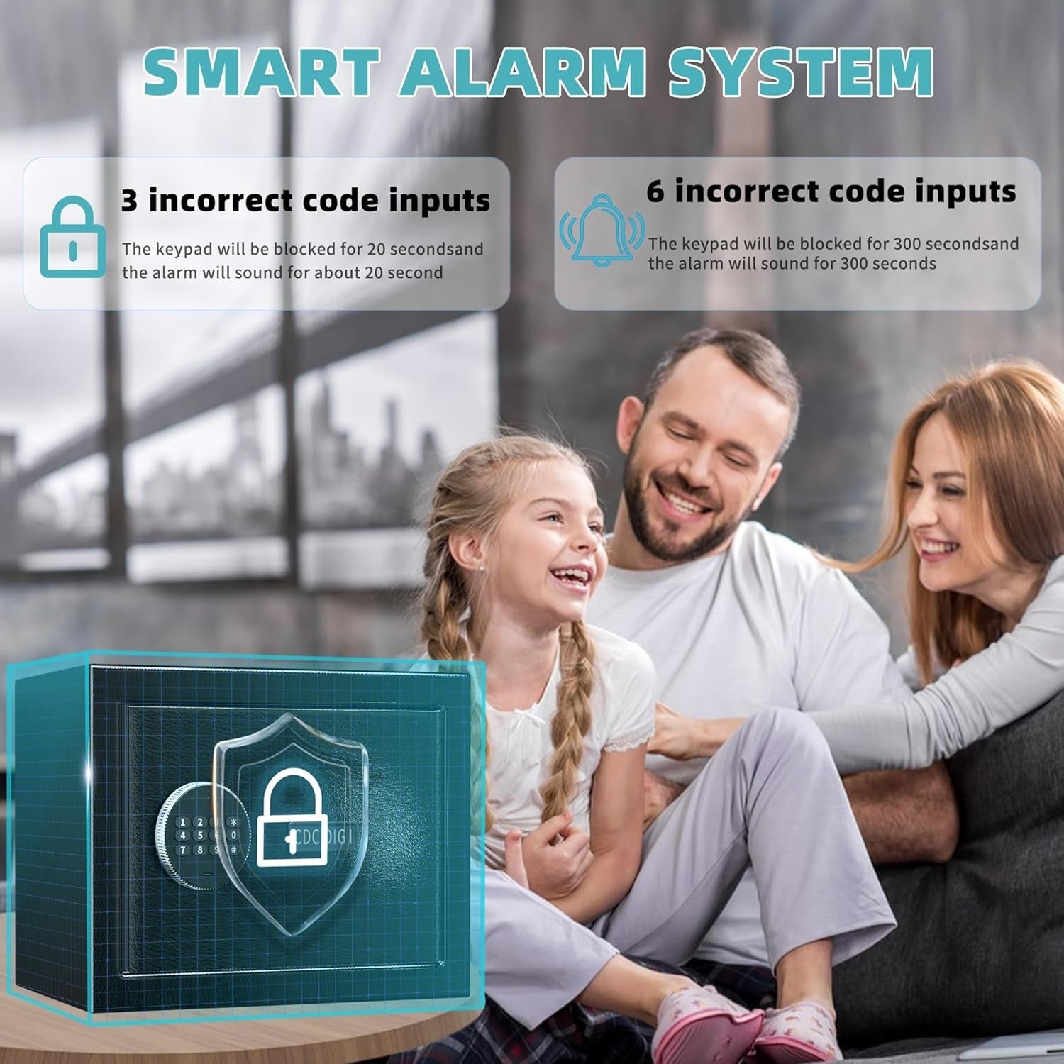 34L Digital Safe Box Electronic Keypad Security Cash Document Safe