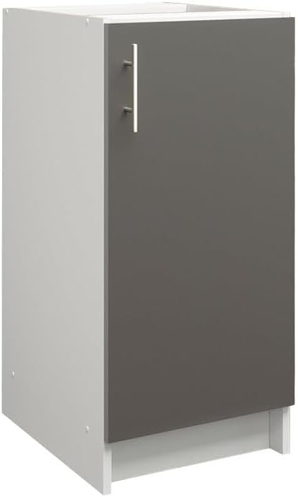 Modern 400mm Dark Grey Matt Kitchen Base Cabinet Cupboard Storage Unit