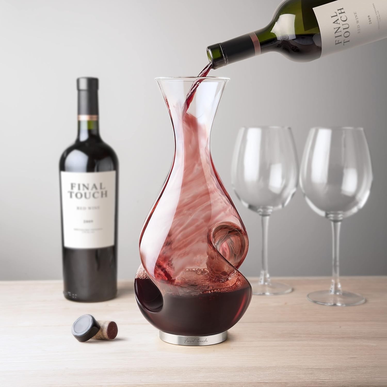750ml Conundrum Wine Decanter Borosilicate Glass 2-Phase Aerator Gift Set