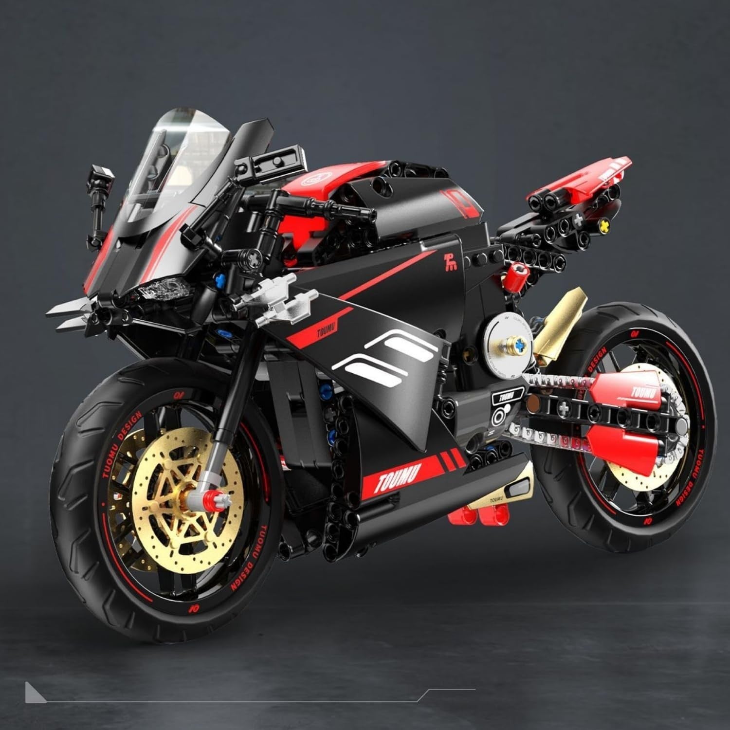 Motorcycle Building Kit 426 PCS, Realistic Ducati V4 Model, Fun for Kids & Adult