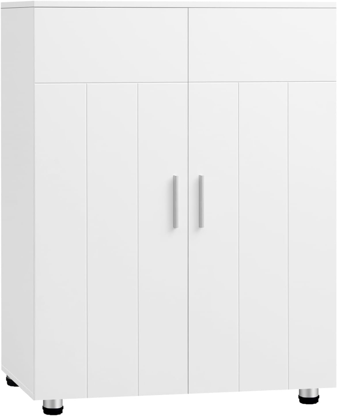Narrow Bathroom Cabinet with Adjustable Shelves - Large Storage Organizer