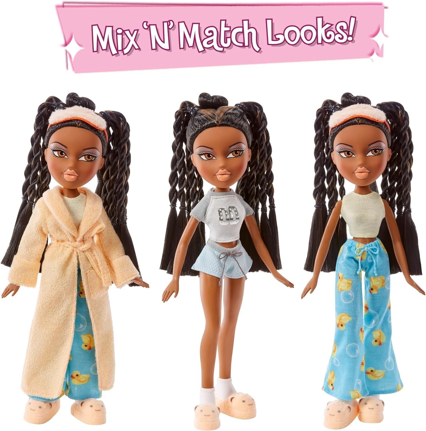 Slumber Party Fashion Doll with 2 Pajama Sets Plush Accessories