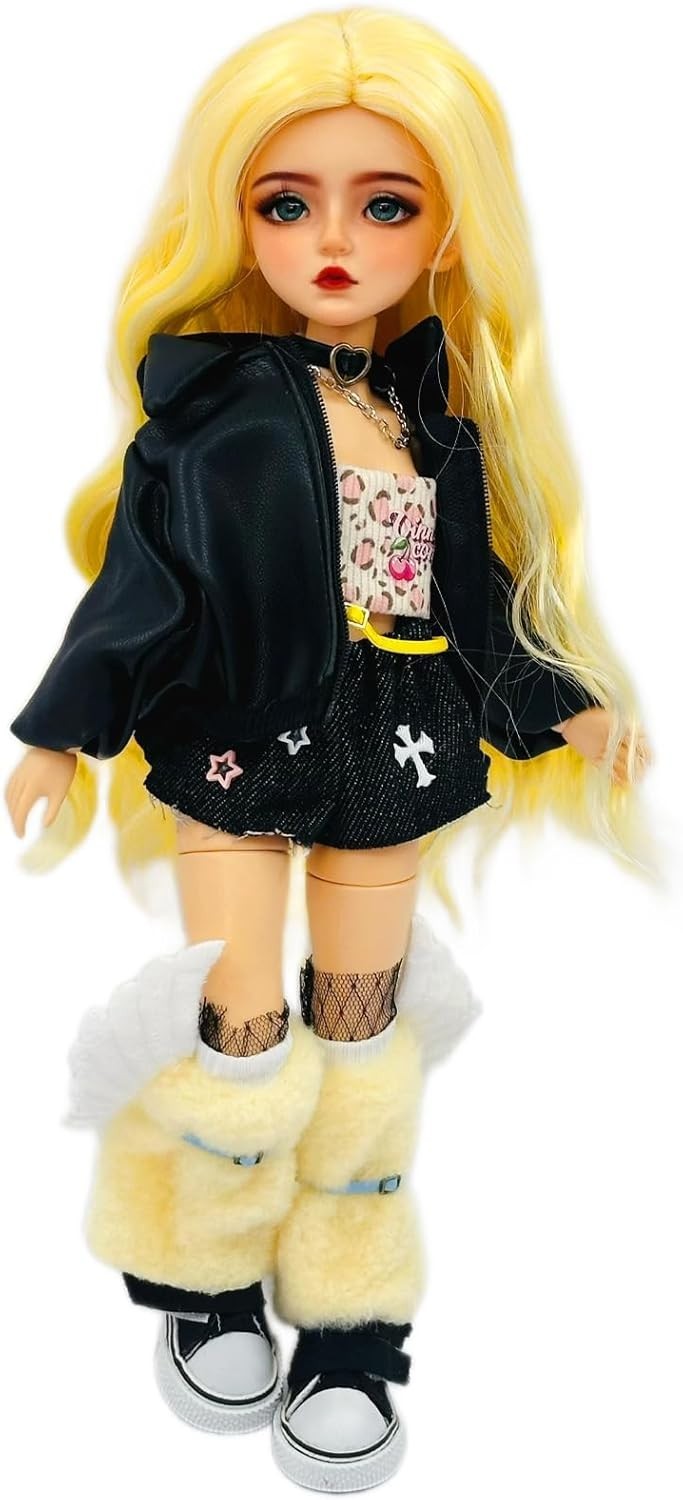 12 Inch Ball Jointed Doll 1/6 Scale Fully Articulated Outfit Set