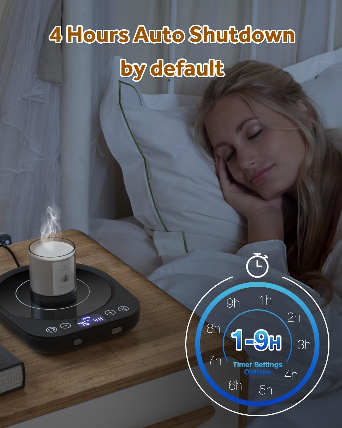Smart Coffee Mug Warmer 9 Temp Gravity Sensor Timer