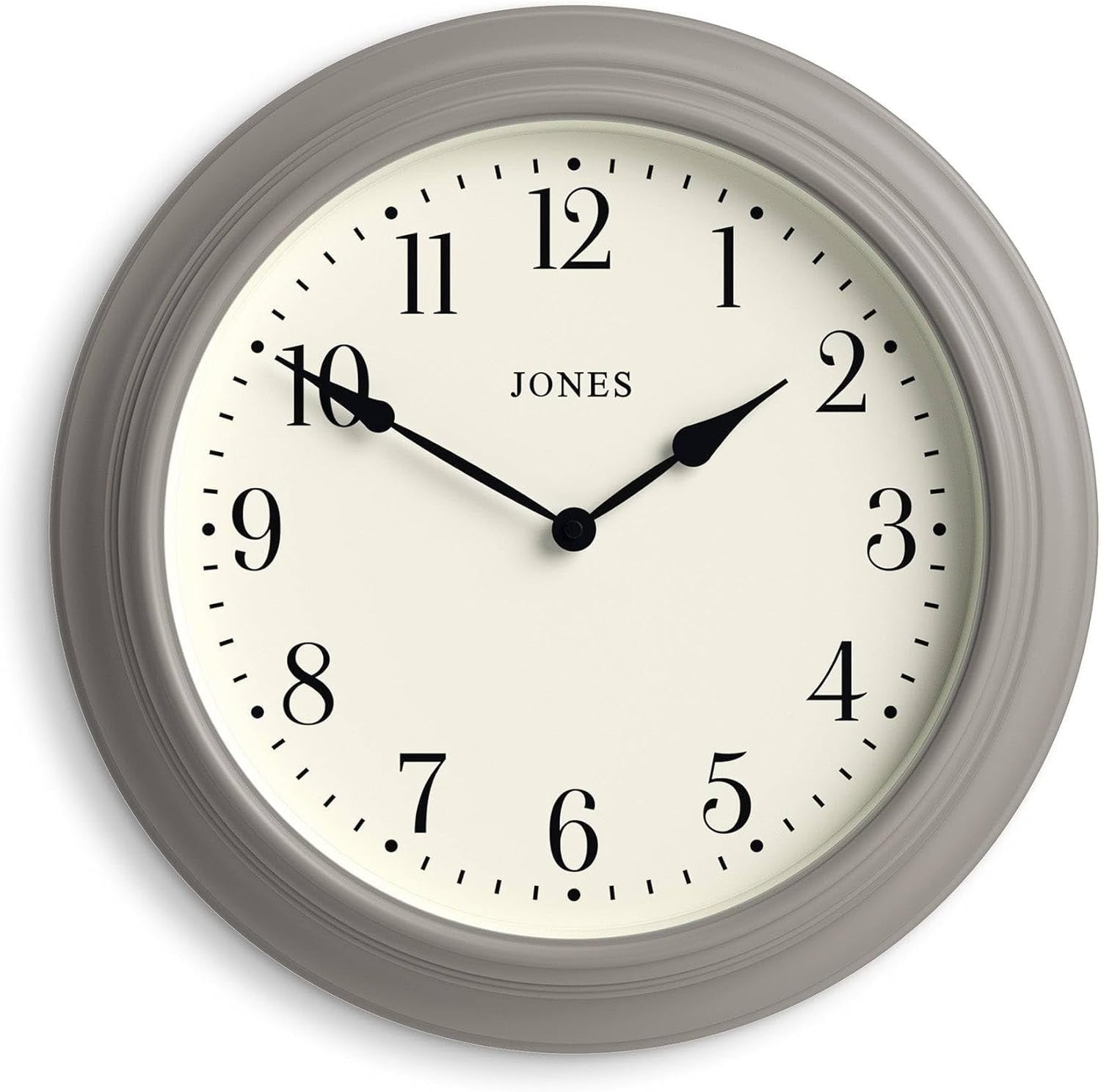 Large Silent Wall Clock 40cm Classic Grey Kitchen Living Room Decor