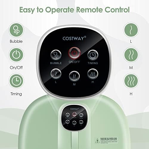 Electric Folding Foot Spa Massager With Heat Bubbles Timer & Rollers
