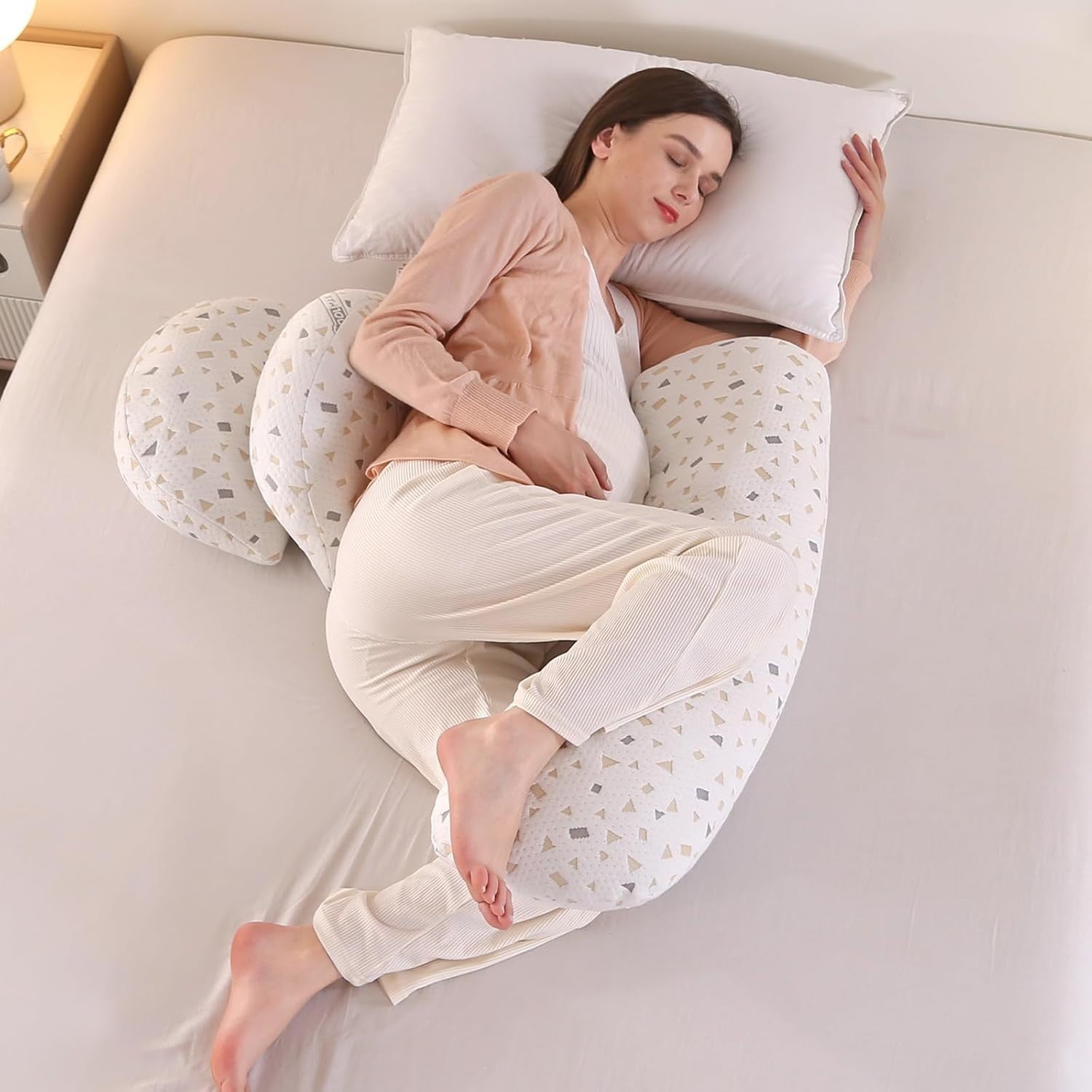 Pregnancy Pillow Side Sleeper Wedge Support Set Detachable Maternity Cushion