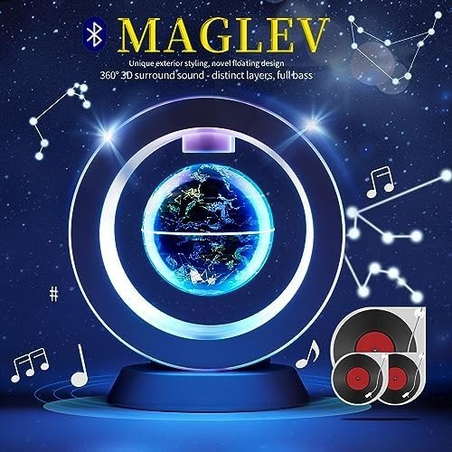 Constellation Floating Globe Bluetooth Speaker, Spinning Levitating Lamp
