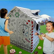Kids Cardboard Playhouse Colour Your Own Gingerbread Wendy House