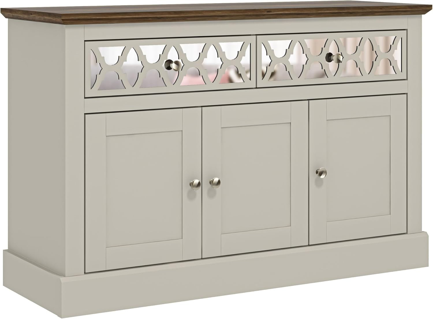 Luxury Sideboard Cabinet Grey Oak Storage Drawers Modern Living Room Unit