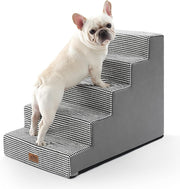 Dog Stairs Non-Slip Pet Steps for Small Dogs Cats Puppy 75x50x60cm White & Black