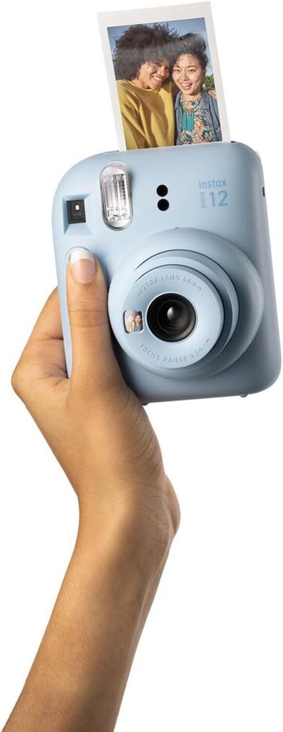 Instant Camera Bundle Film Pack Case Selfie Mirror Flash Blue Camera