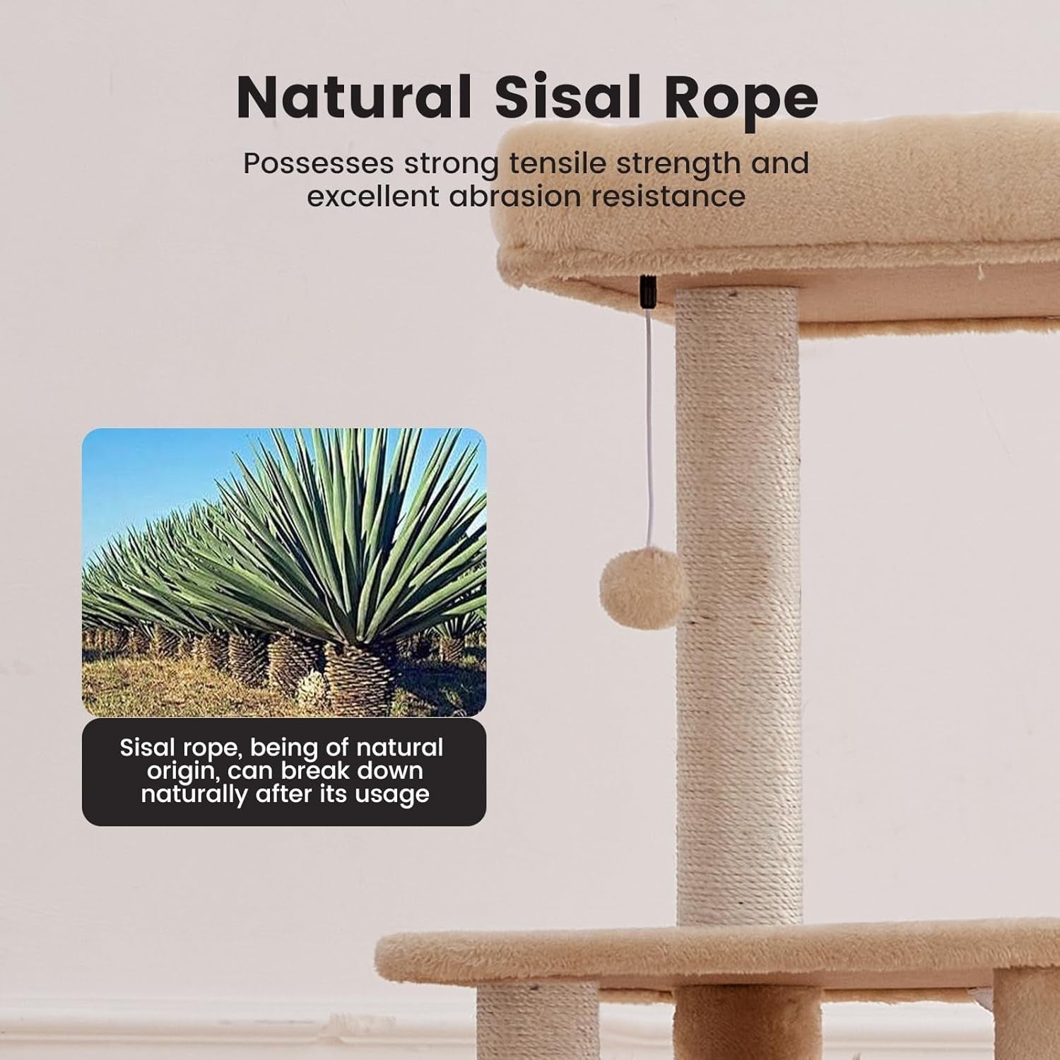 Large Cat Tree Tower 165cm 6 Level Scratching Post Condo Play
