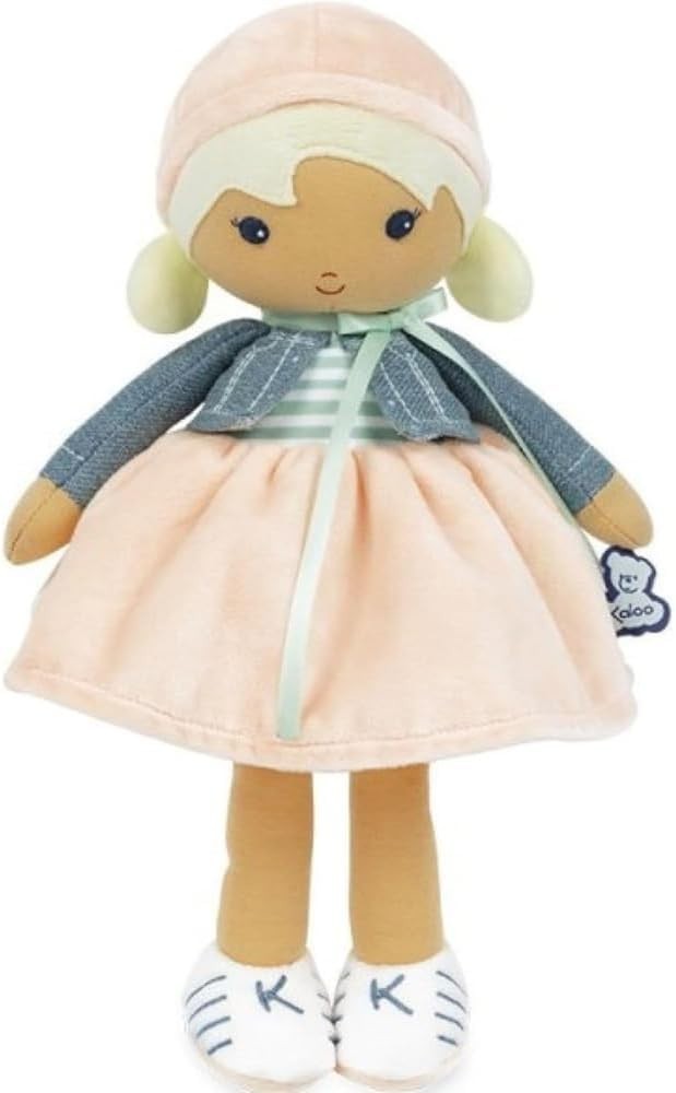 32cm Soft Fabric Baby Doll Modern Style Cuddly First Doll Name Ribbon Gift