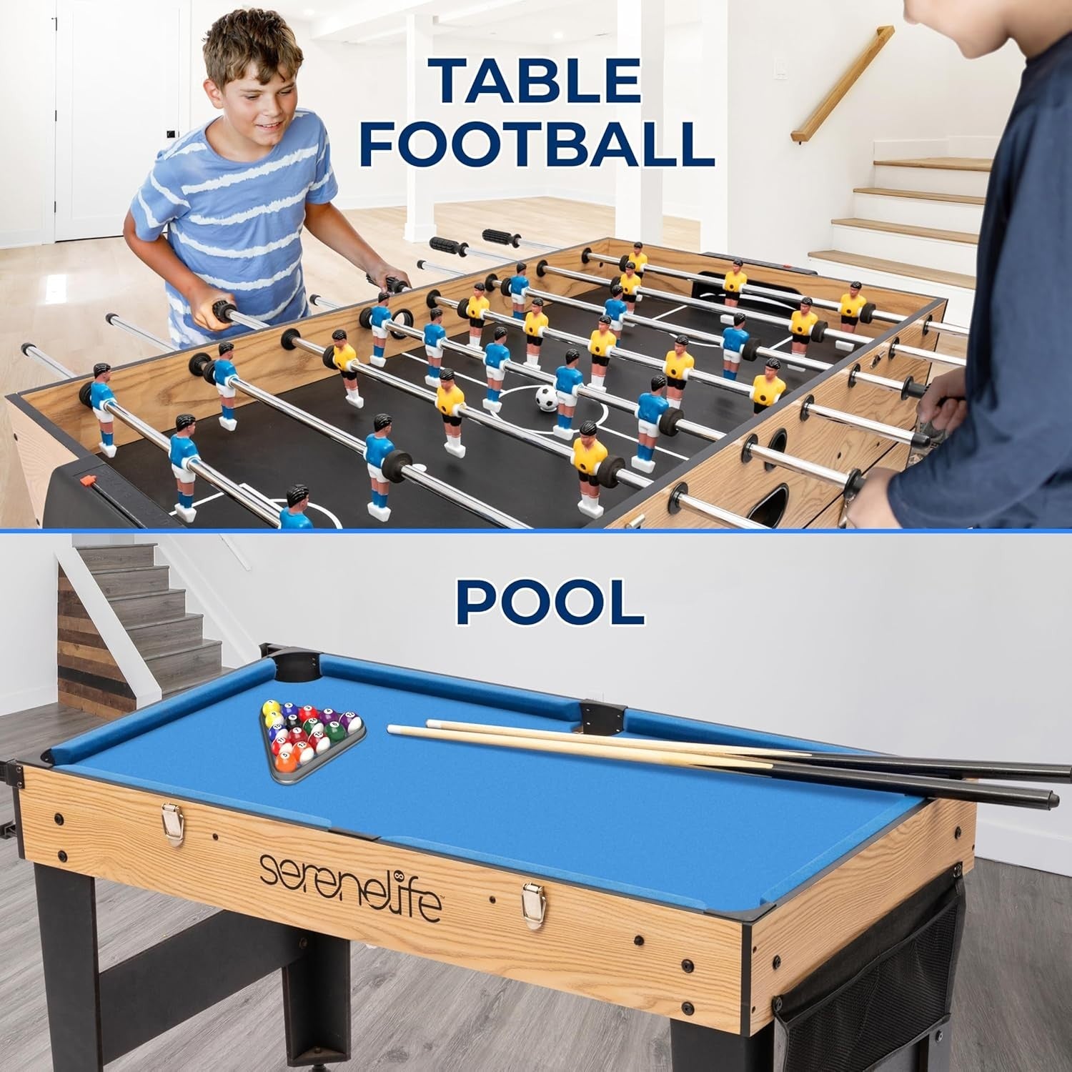 6-in-1 Multi Game Table 4ft Arcade Air Hockey Pool Foosball Indoor