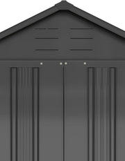 Metal Garden Shed 85x58x178cm Grey Lockable Outdoor Storage Tools