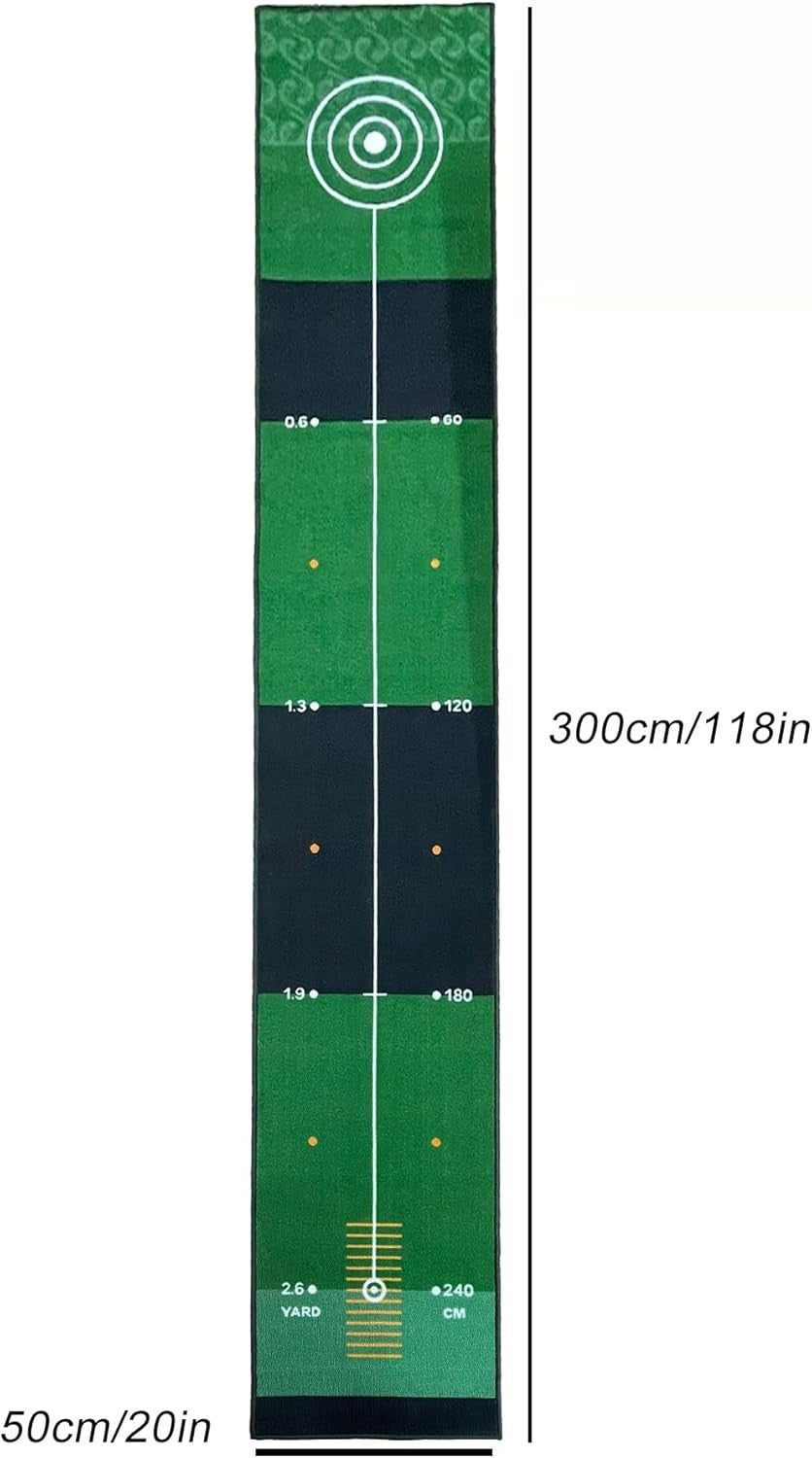 Large Golf Putting Practice Mat Indoor Outdoor Wide Training Green Distance