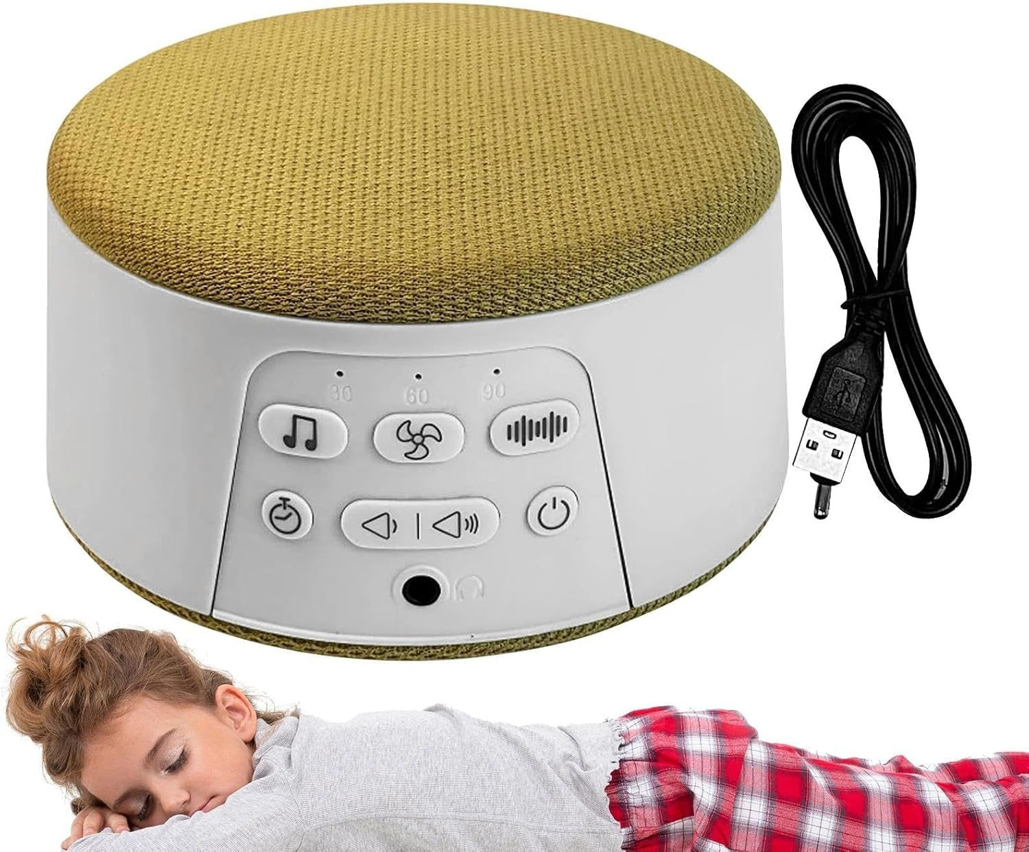White Noise Machine with Diffuser, Humidifier, 10 Sounds & LED Night Light