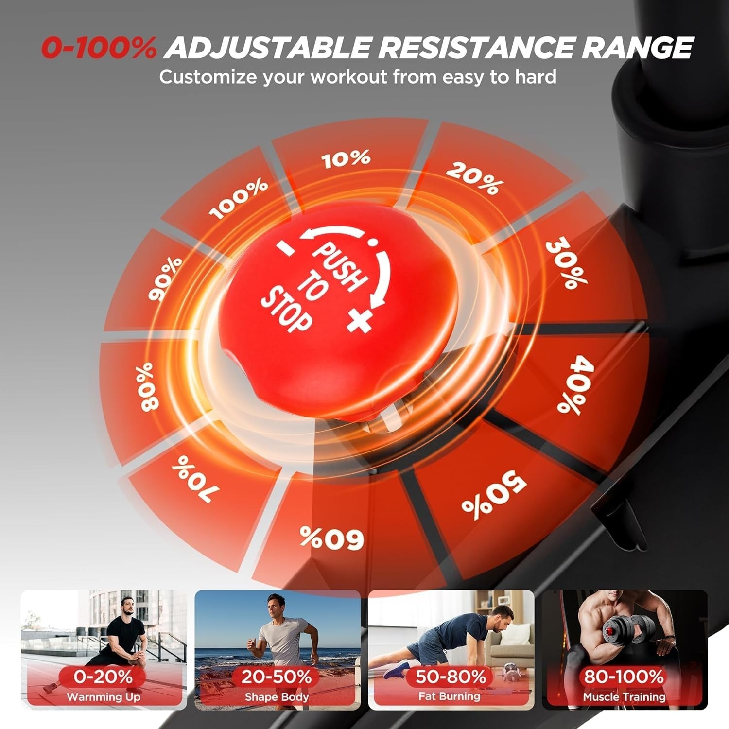 Magnetic Bluetooth Spin Bike w/ LCD Monitor, Curved Handlebar & 350lb Capacity