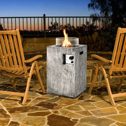 Outdoor Propane Gas Fire Pit Table 8.79kW w/ Cover Lava Rocks & Glass Shield