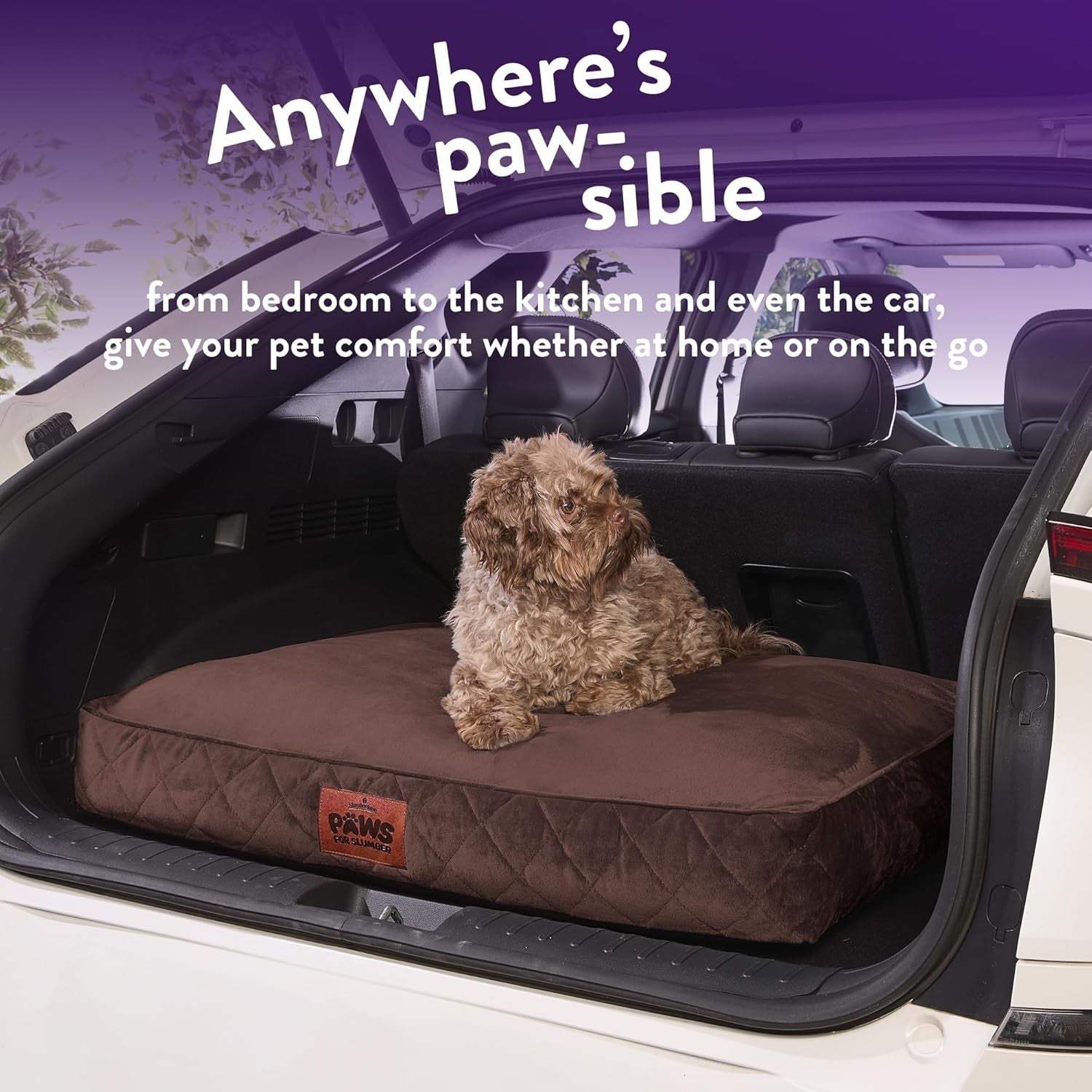 Medium Luxury Orthopedic Dog Bed 60x80cm Washable Non Slip